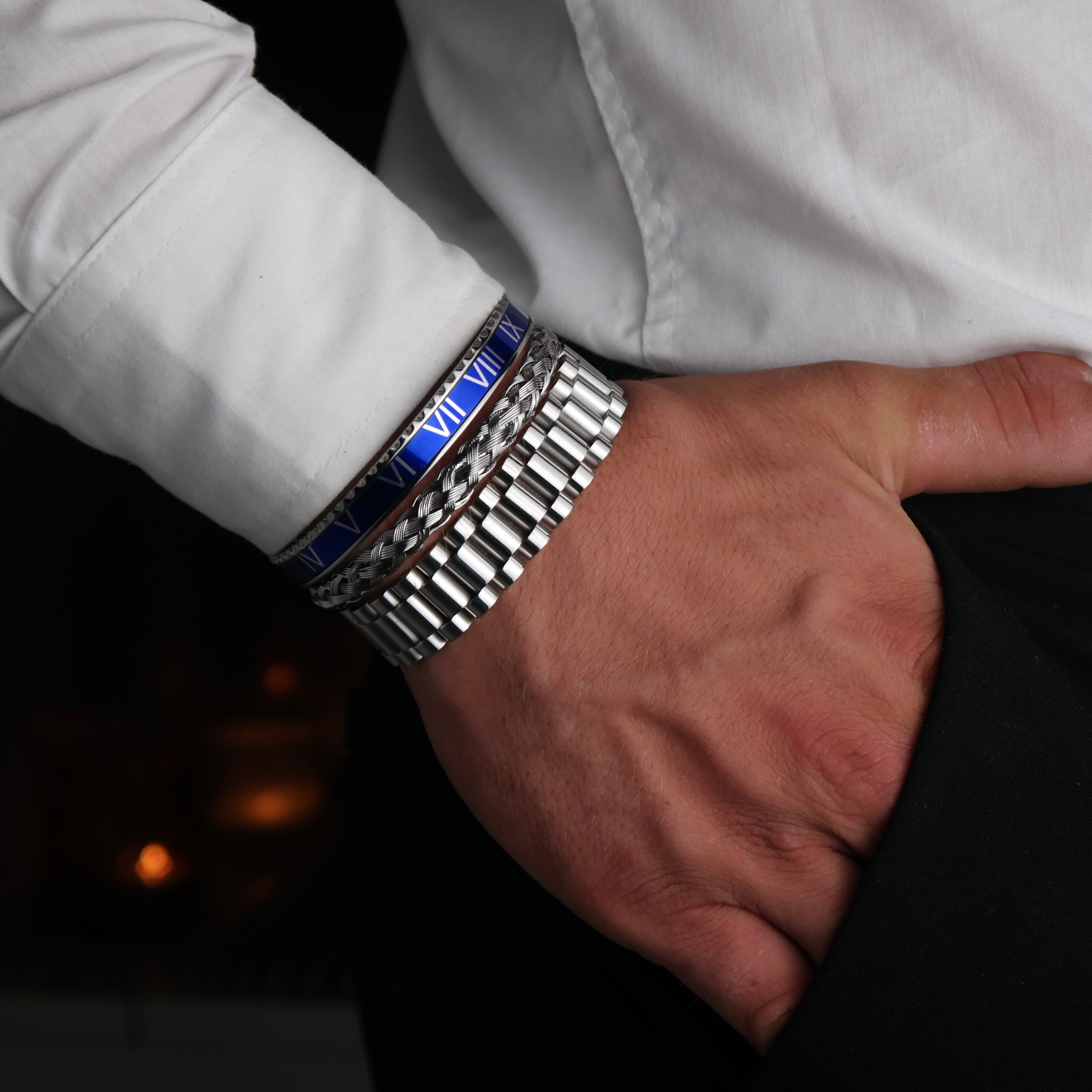 Rolex set blue (silver)