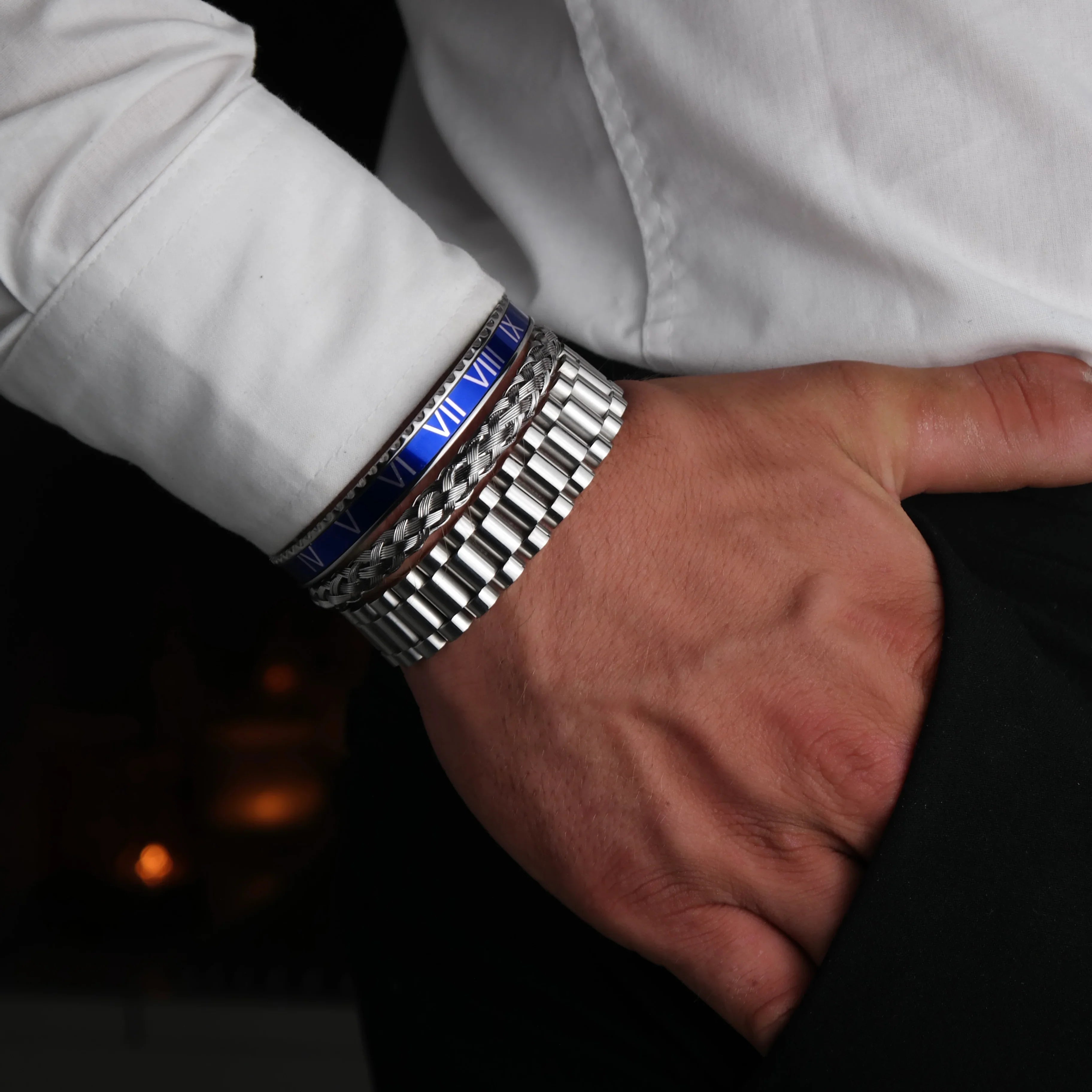 Rolex set blue (silver)