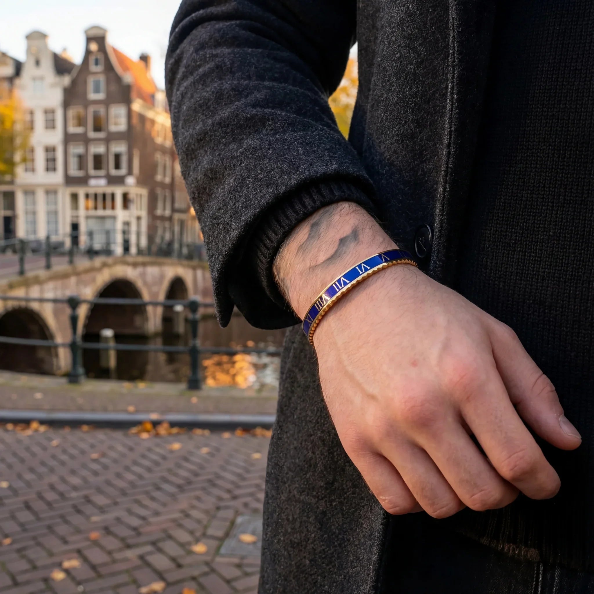 Rome Bracelet blue (Gold)