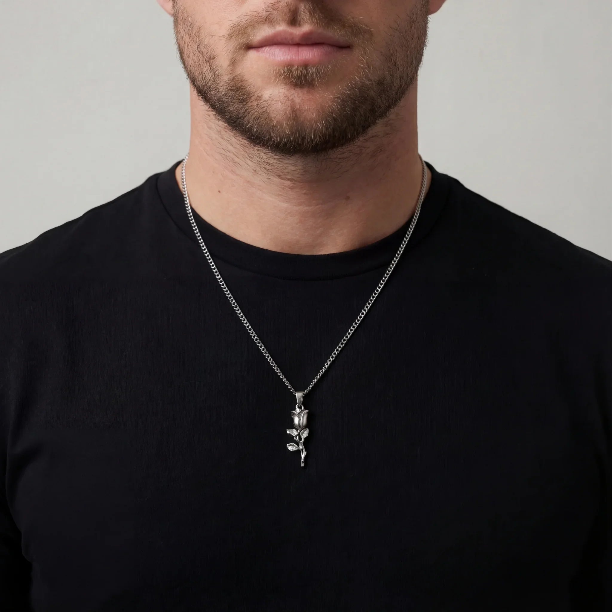 Rose Pendant (Silver)