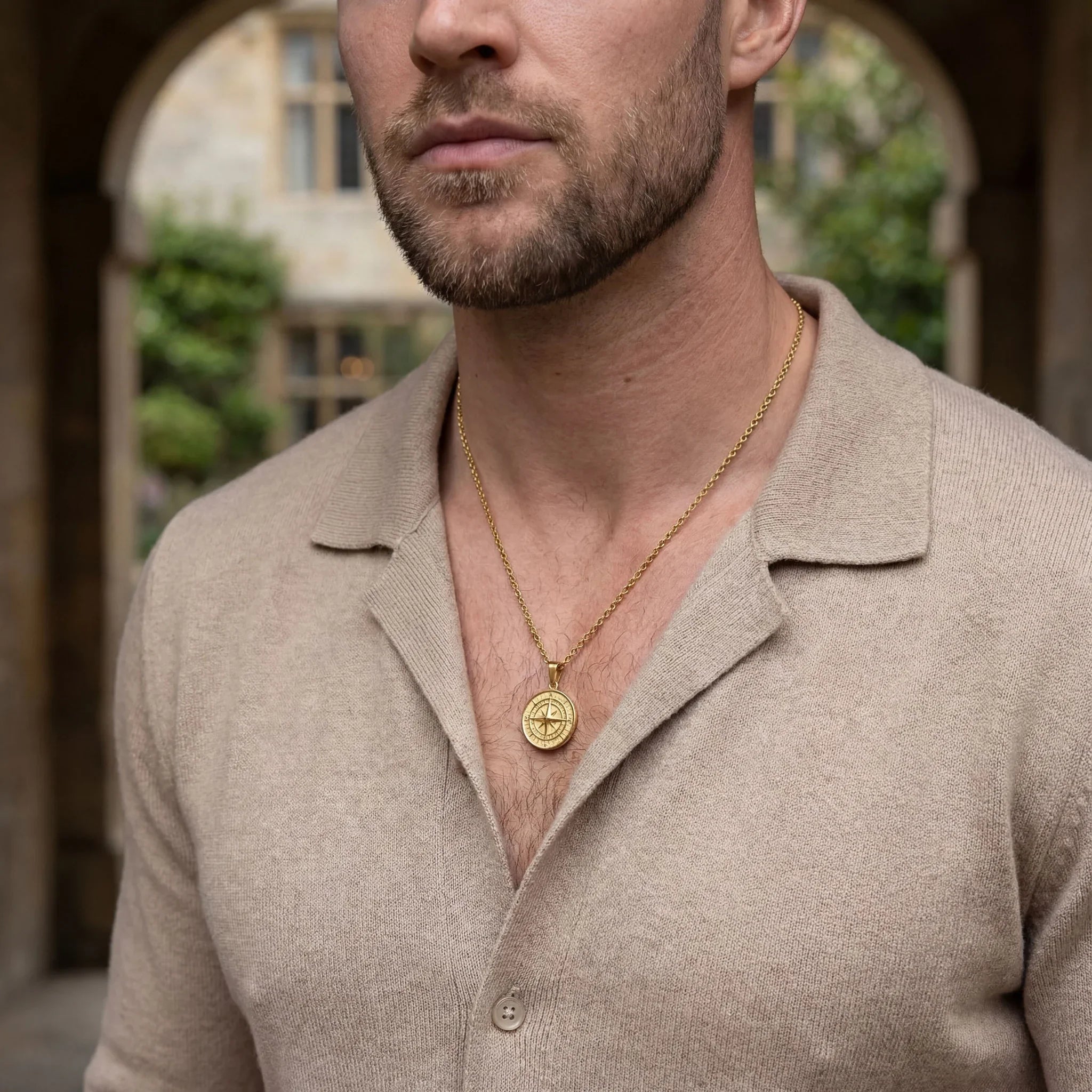 Small Compass Pendant (Gold)