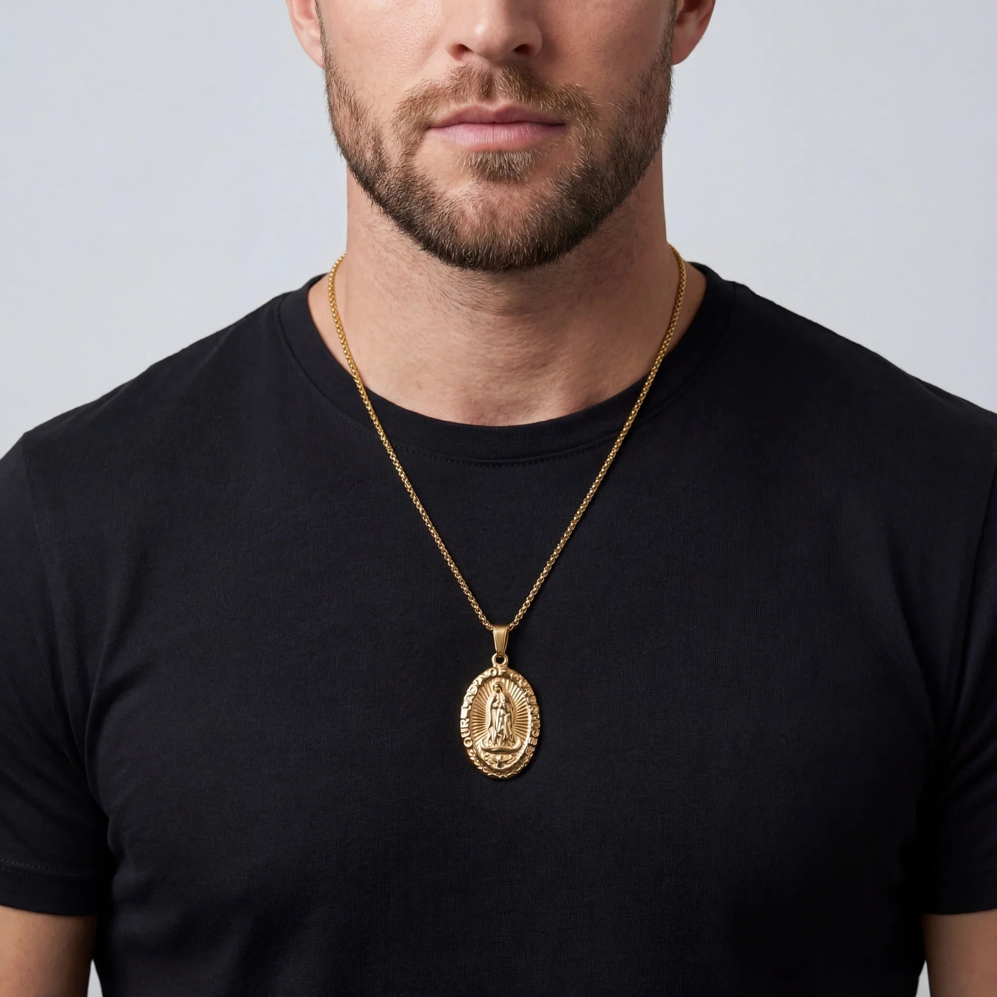 Virgin Mary Pendant (Gold)