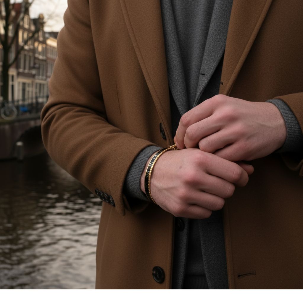 Rome Bracelet black (Gold)