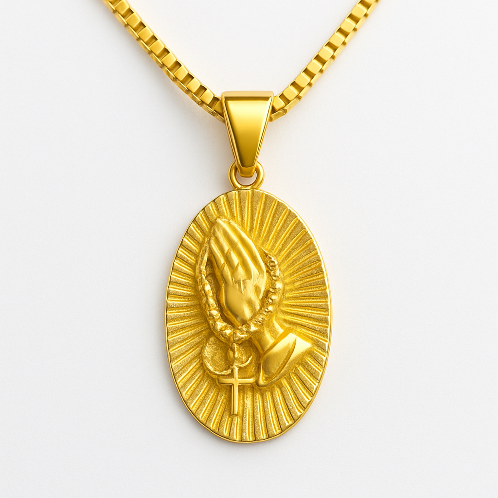 Praying Hands Pendant (Gold)