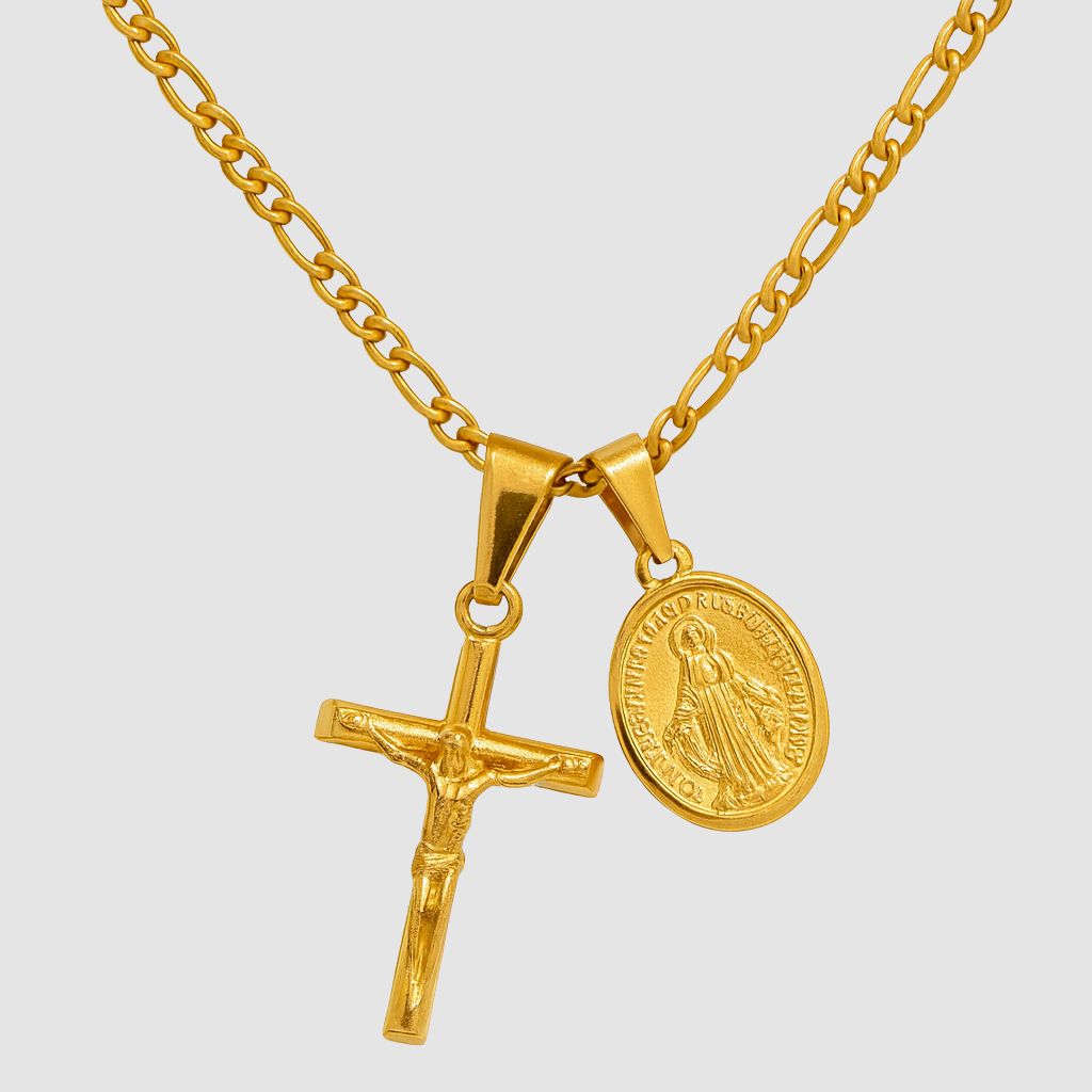 Cross & Mary (gold)