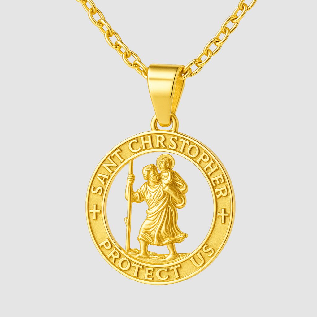 Saint Christopher Pendant (Gold)