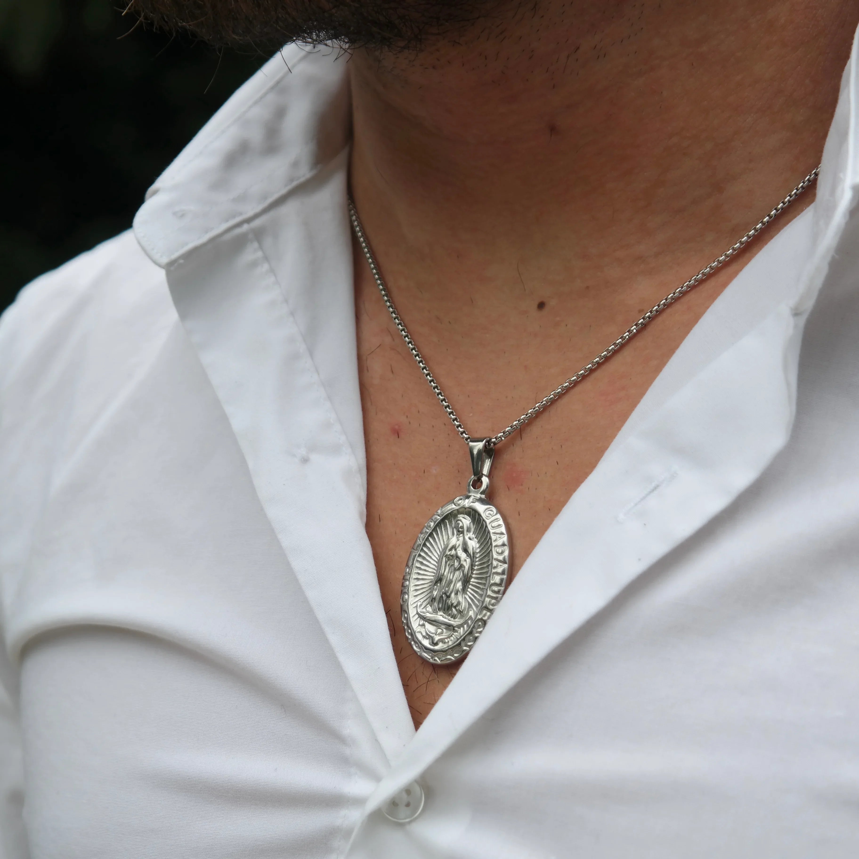 Virgin Mary Pendant (Silver)