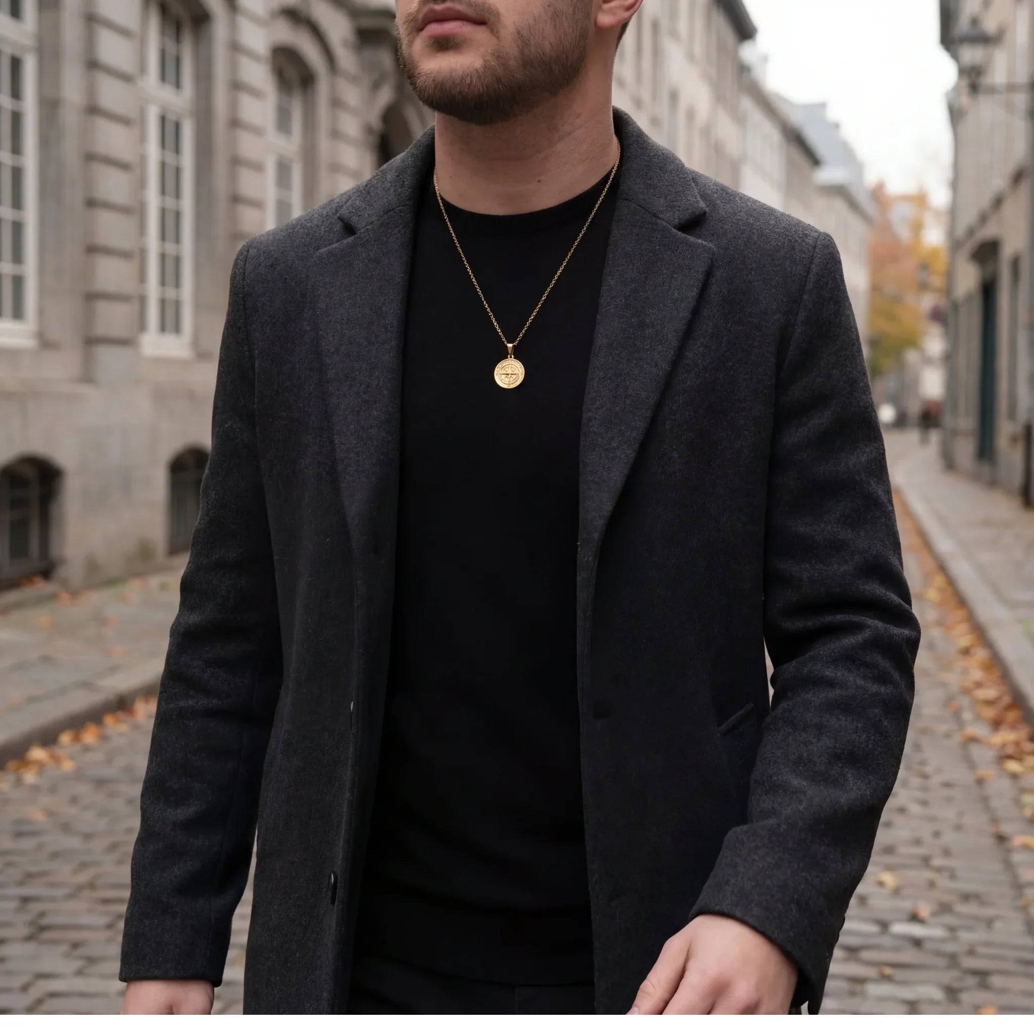 Small Compass Pendant (Gold)