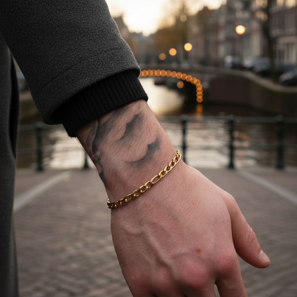 Figaro Bracelet 5MM (gold)