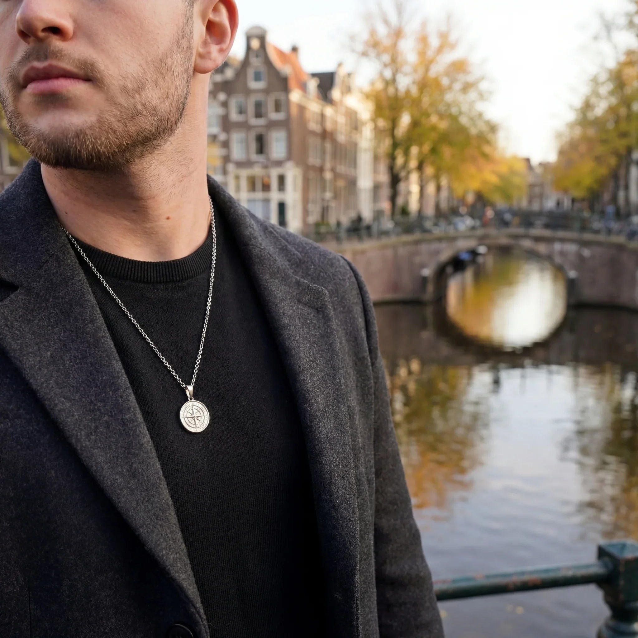 Small Compass Pendant (Silver)