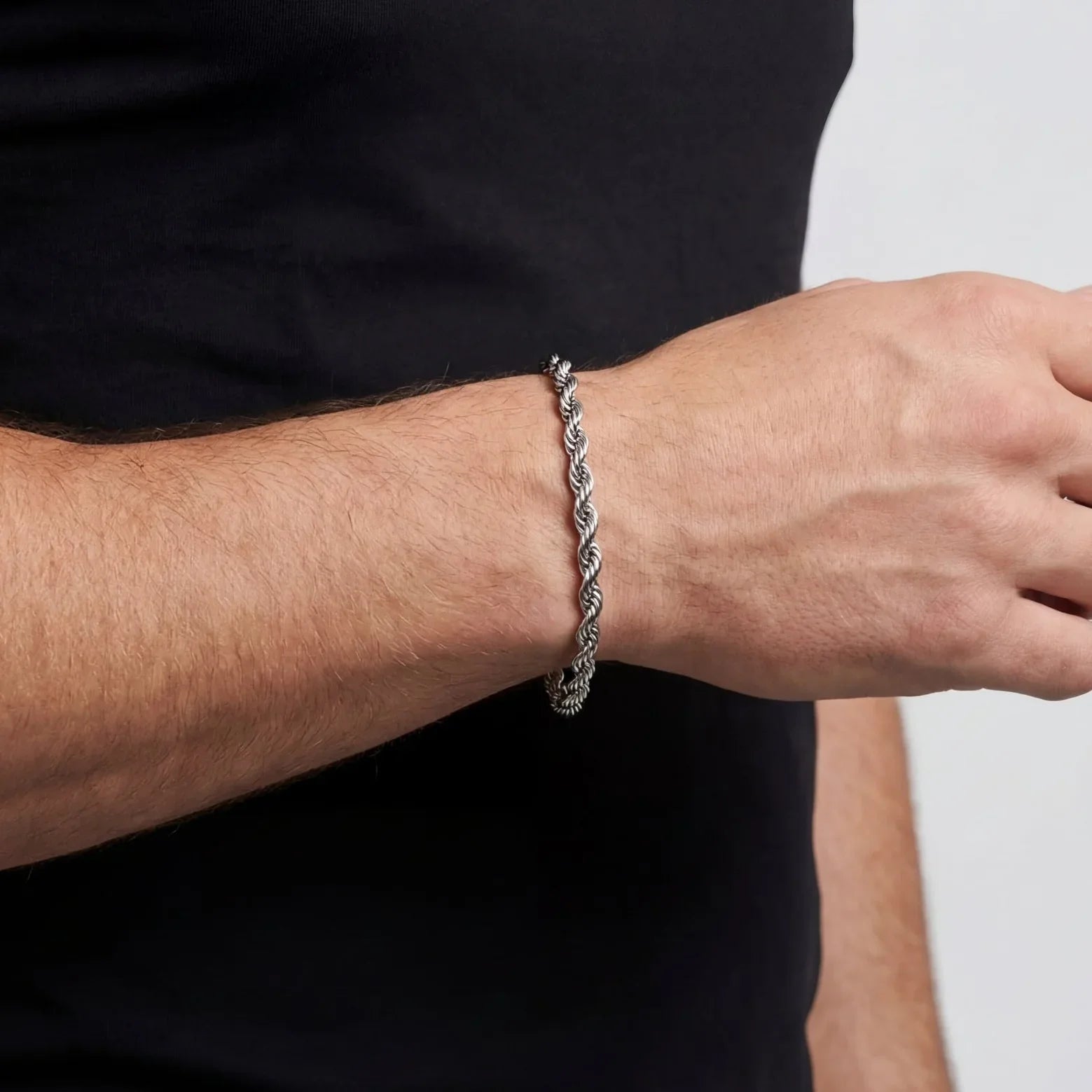 Rope Bracelet 3MM (Silver)