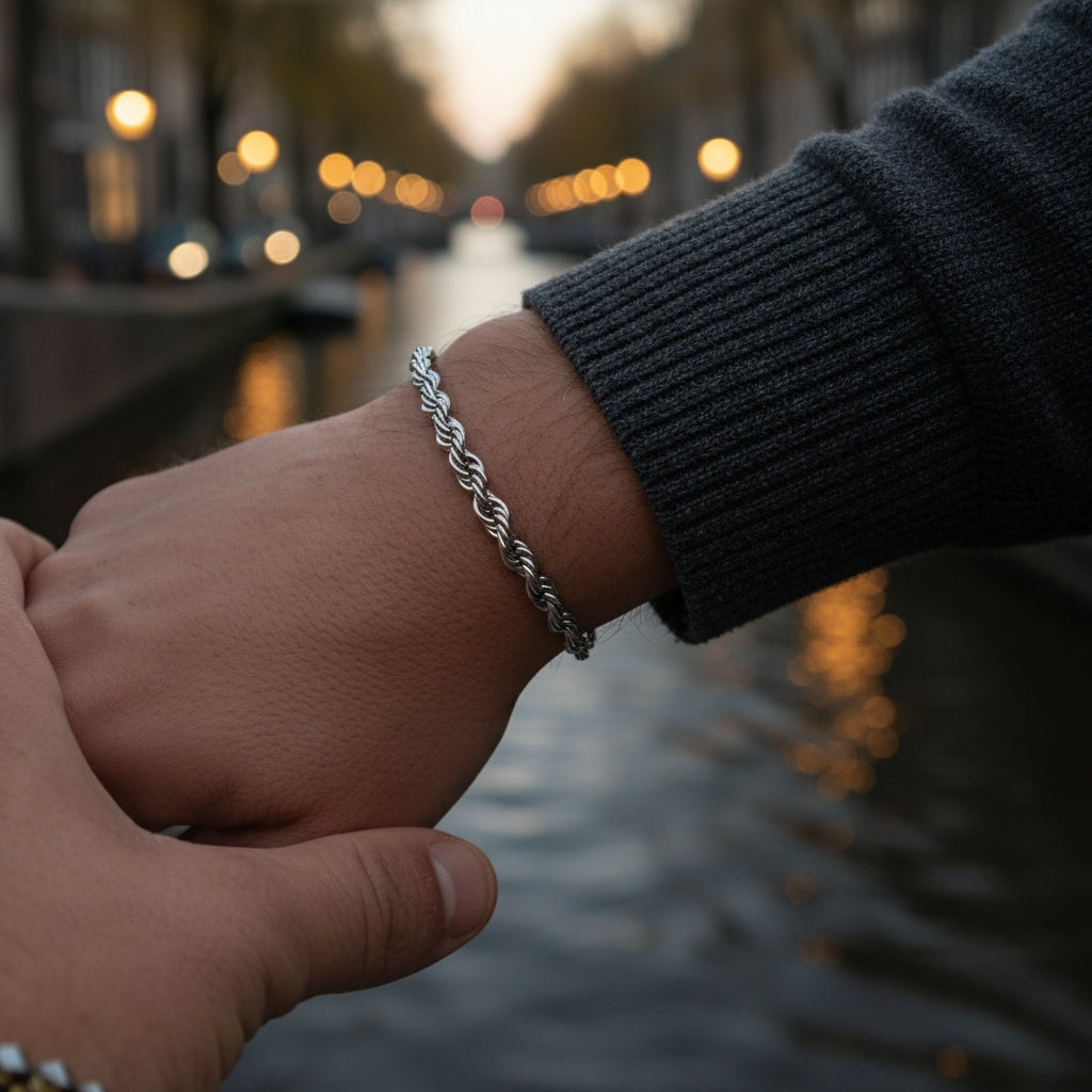 Rope Bracelet 5MM (Silver)