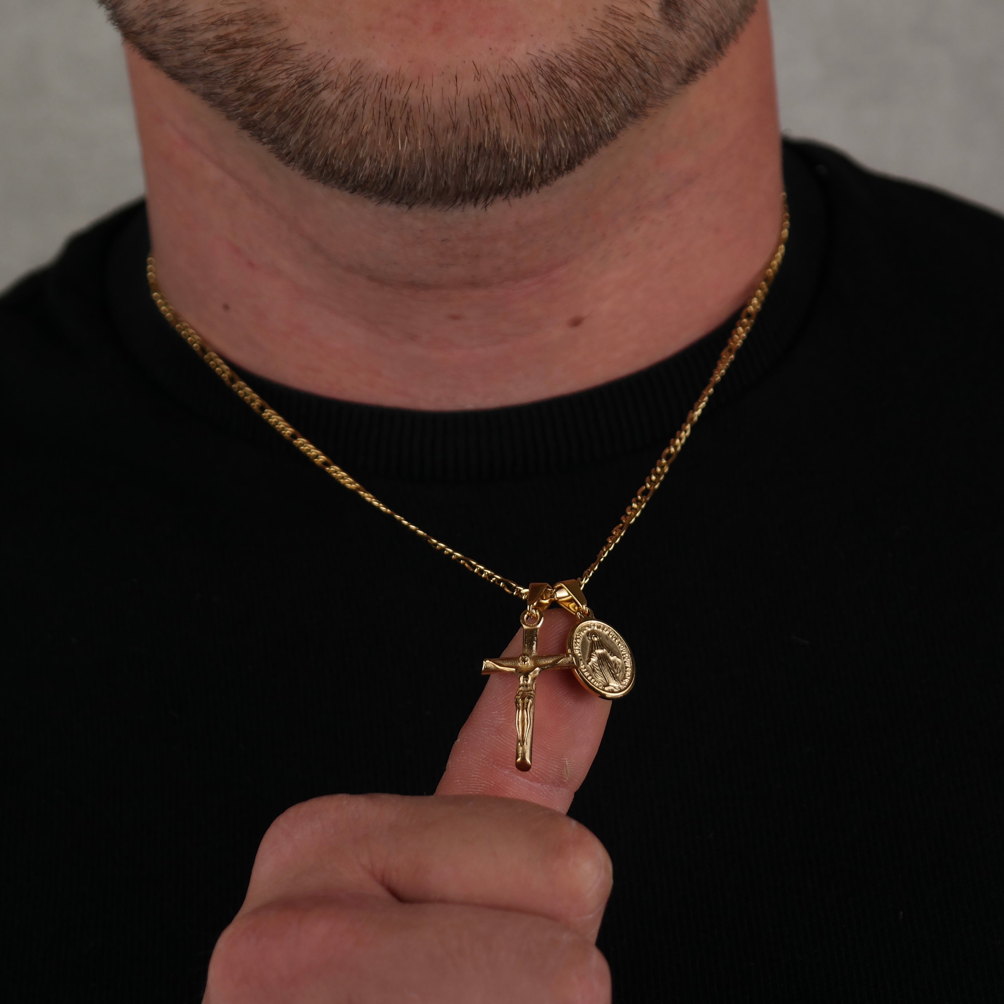 Cross & Mary (gold)